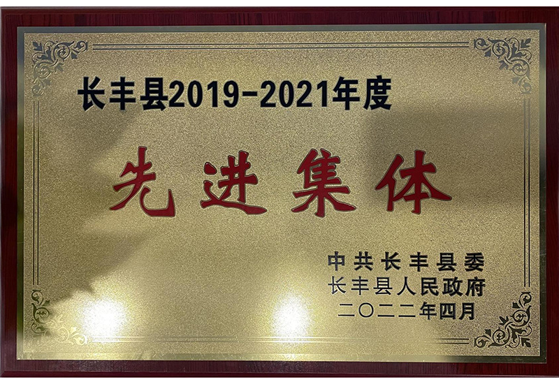 长丰县2019-2021年度先进集体